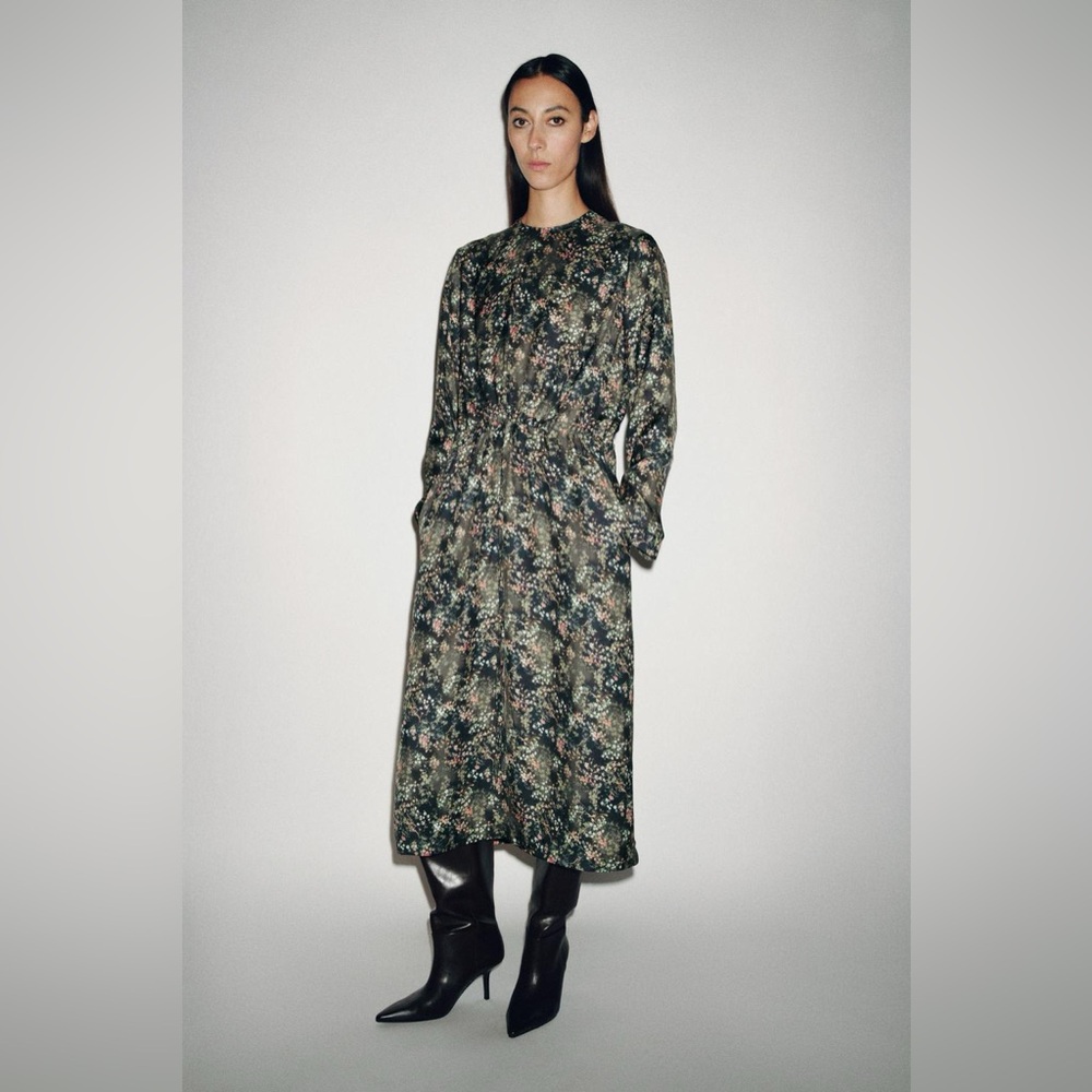 NWT Zara ZW Collection Floral Print Dress